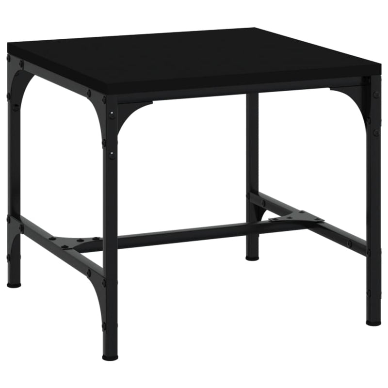 vidaXL fekete szerelt fa dohányzóasztal 50x50x35 cm