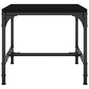 vidaXL fekete szerelt fa dohányzóasztal 50x50x35 cm