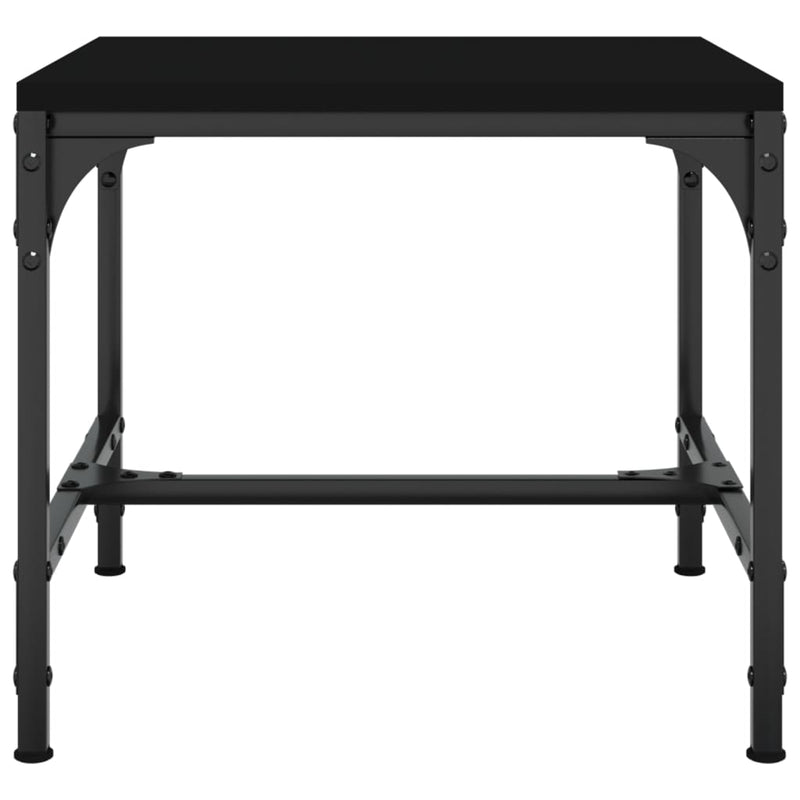 vidaXL fekete szerelt fa dohányzóasztal 50x50x35 cm
