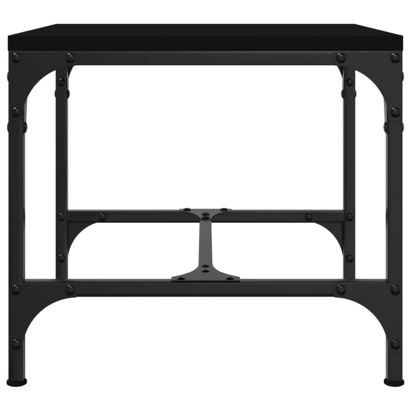 vidaXL fekete szerelt fa dohányzóasztal 50x50x35 cm