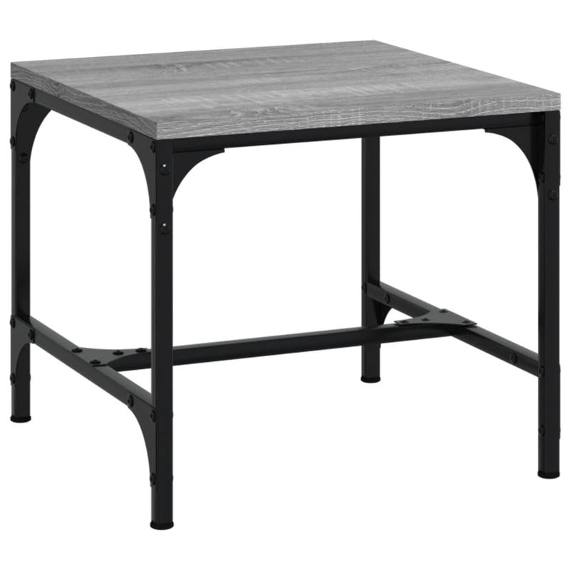 vidaXL szürke sonoma színű fatermék dohányzóasztal 50x50x35 cm