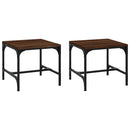 vidaXL 2 db barna tölgyszínű szerelt fa kisasztal 40x40x35 cm