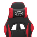 vidaXL fekete és piros műbőr forgó játékszék lábtartóval
