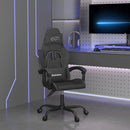 vidaXL fekete műbőr forgó játékszék