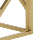 vidaXL aranyszínű rozsdamentes acél és edzett üveg dohányzóasztal