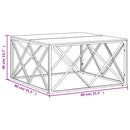 vidaXL aranyszínű rozsdamentes acél és tömör fa dohányzóasztal