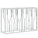 vidaXL üveg és rozsdamentes acél tálalóasztal 110x30x70 cm