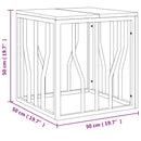 vidaXL aranyszínű rozsdamentes acél és tömör fa dohányzóasztal