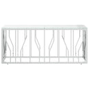 vidaXL üveg és rozsdamentes acél dohányzóasztal 110x45x45 cm