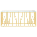 vidaXL üveg és rozsdamentes acél dohányzóasztal 110x45x45 cm