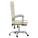 vidaXL krémszínű műbőr dönthető masszázsfotel