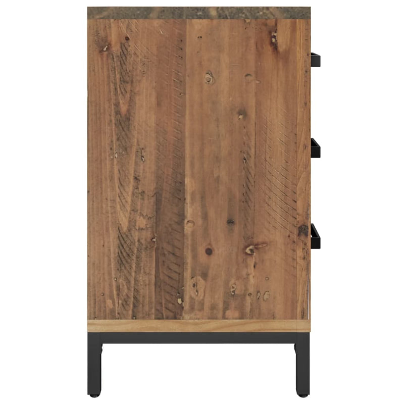vidaXL barna tömör újrahasznosított fenyőfa éjjeliszekrény 40x30x55 cm