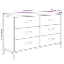 vidaXL barna tömör újrahasznosított fenyőfa tálalószekrény 110x35x70cm
