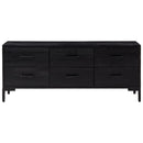 vidaXL fekete újrahasznosított tömör fenyőfa tárolópad 110x35x45 cm