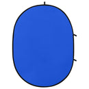 vidaXL zöld és kék 2 az 1-ben ovális stúdió háttérvászon 200x150 cm