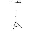 vidaXL fekete háttér állvány T-alakú 91x60x(70-200) cm