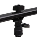 vidaXL fekete háttér állvány T-alakú 91x60x(70-200) cm