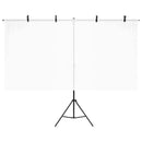 vidaXL fekete háttér állvány T-alakú 201x60x(70-200) cm