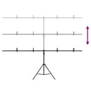 vidaXL fekete háttér állvány T-alakú 201x60x(70-200) cm
