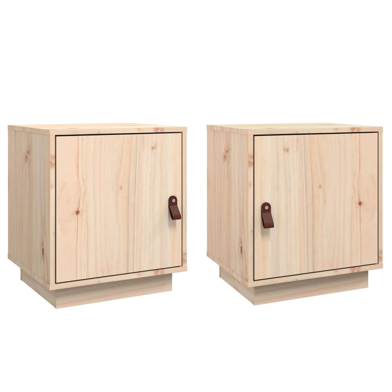 vidaXL 2 db tömör fenyőfa éjjeliszekrény 40 x 34 x 45 cm