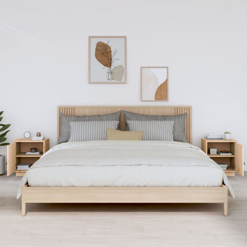 vidaXL 2 db tömör fenyőfa éjjeliszekrény 40 x 34 x 45 cm