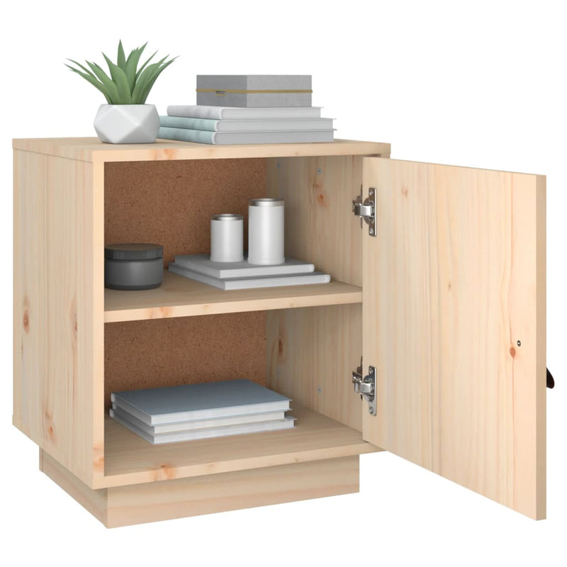 vidaXL 2 db tömör fenyőfa éjjeliszekrény 40 x 34 x 45 cm