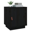 vidaXL 2 db fekete tömör fenyőfa éjjeliszekrény 40 x 34 x 45 cm