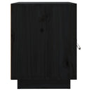 vidaXL 2 db fekete tömör fenyőfa éjjeliszekrény 40 x 34 x 45 cm