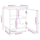 vidaXL 2 db fekete tömör fenyőfa éjjeliszekrény 40 x 34 x 45 cm