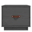 vidaXL 2 db szürke tömör fenyőfa éjjeliszekrény 40 x 34 x 35 cm