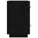 vidaXL 2 db fekete tömör fenyőfa éjjeliszekrény 40 x 34 x 55 cm