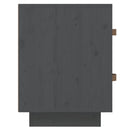 vidaXL 2 db szürke tömör fenyőfa éjjeliszekrény 40 x 34 x 45 cm