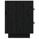 vidaXL 2 db fekete tömör fenyőfa éjjeliszekrény 40 x 34 x 45 cm