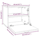 vidaXL fekete tömör fenyőfa faliszekrény 40 x 30 x 35 cm