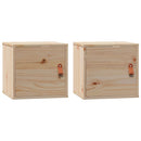 vidaXL 2 db tömör fenyőfa faliszekrény 31,5 x 30 x 30 cm