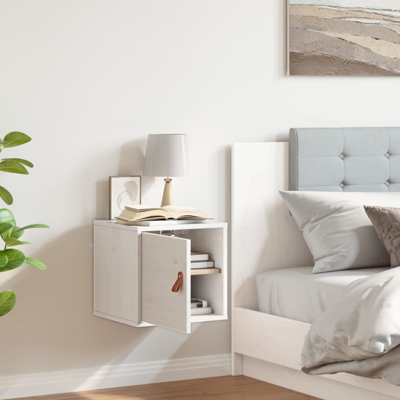 vidaXL fehér tömör fenyőfa faliszekrény 31,5 x 30 x 30 cm