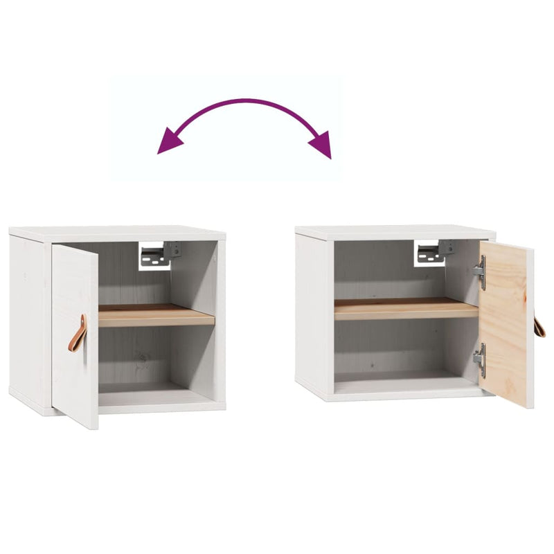 vidaXL fehér tömör fenyőfa faliszekrény 31,5 x 30 x 30 cm