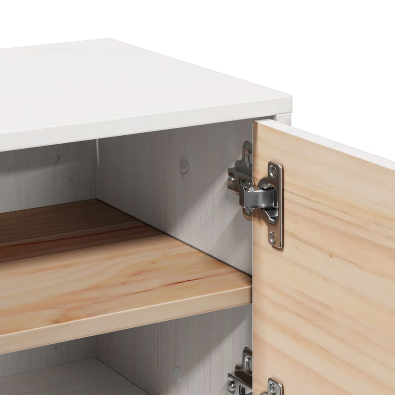 vidaXL fehér tömör fenyőfa faliszekrény 31,5 x 30 x 30 cm