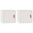 vidaXL 2 db fehér tömör fenyőfa faliszekrény 31,5 x 30 x 30 cm