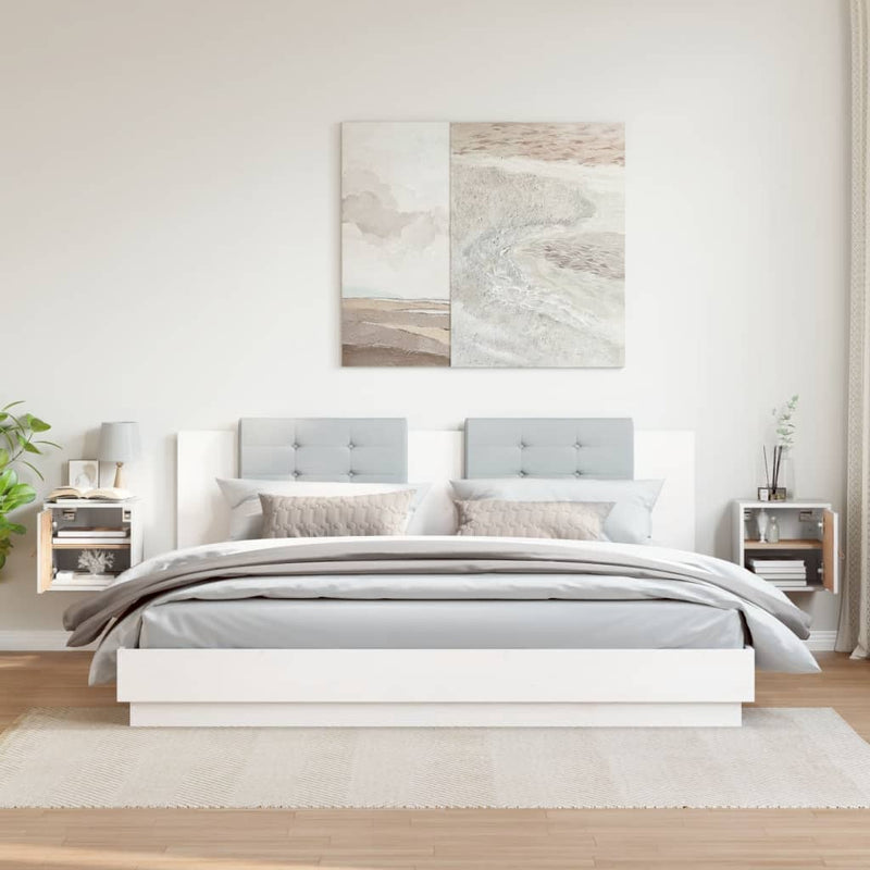 vidaXL 2 db fehér tömör fenyőfa faliszekrény 31,5 x 30 x 30 cm