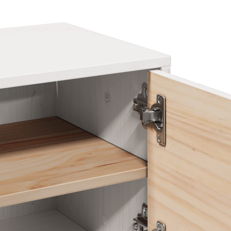 vidaXL 2 db fehér tömör fenyőfa faliszekrény 31,5 x 30 x 30 cm