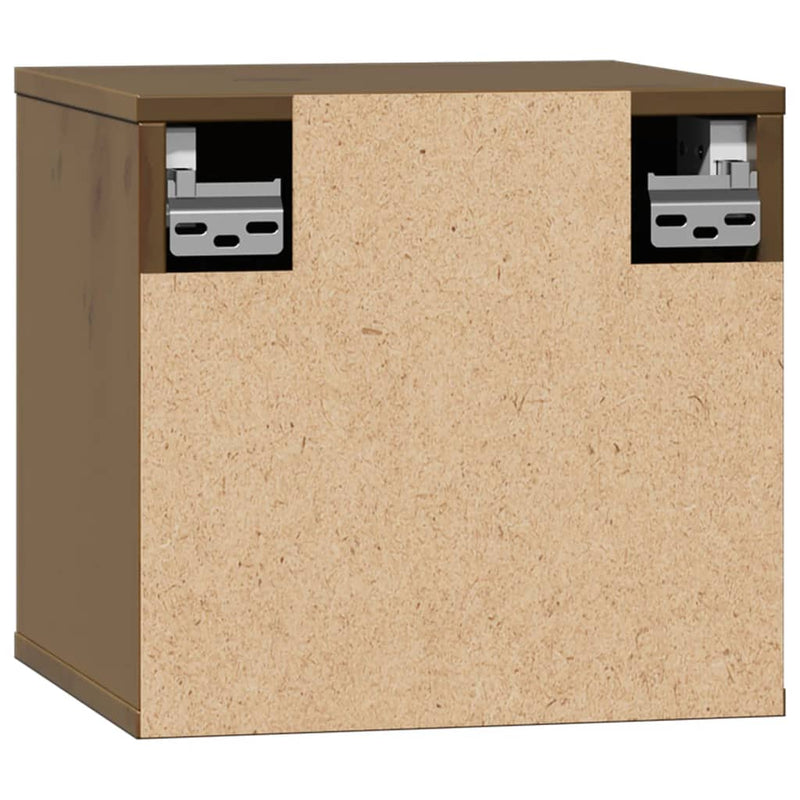 vidaXL 2 db mézbarna tömör fenyőfa faliszekrény 31,5 x 30 x 30 cm