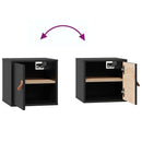 vidaXL fekete tömör fenyőfa faliszekrény 31,5 x 30 x 30 cm