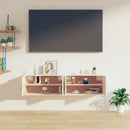 vidaXL 2 db fehér tömör fenyőfa faliszekrény 60 x 30 x 30 cm