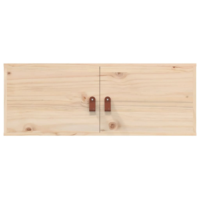 vidaXL 2 db tömör fenyőfa faliszekrény 80 x 30 x 30 cm