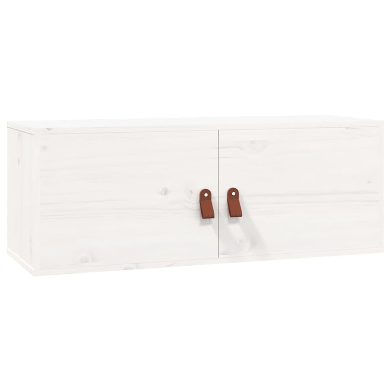 vidaXL 2 db fehér tömör fenyőfa faliszekrény 80 x 30 x 30 cm