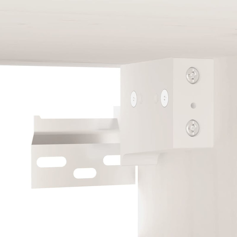 vidaXL 2 db fehér tömör fenyőfa faliszekrény 80 x 30 x 30 cm