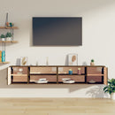 vidaXL 2 db mézbarna tömör fenyőfa faliszekrény 80 x 30 x 30 cm