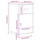 vidaXL tömör fenyőfa íróasztalszekrény 40 x 50 x 75 cm