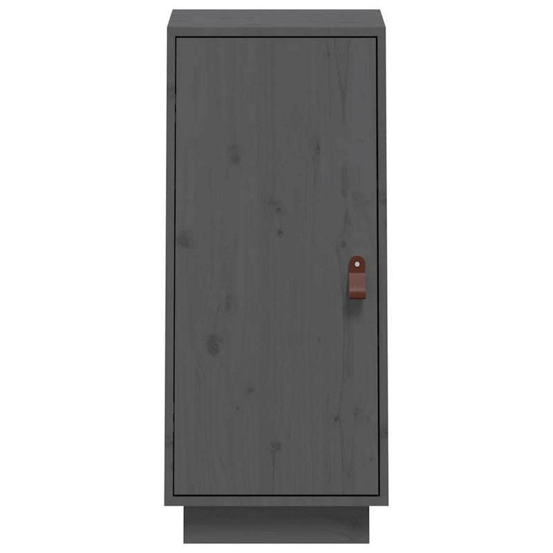 vidaXL szürke tömör fenyőfa tálalószekrény 34 x 40 x 75 cm